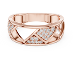 Trellis Crisscross Pavé Diamond Band Ring