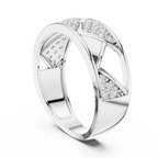 Trellis Crisscross Pavé Diamond Band Ring