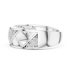 Trellis Crisscross Pavé Diamond Band Ring