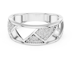 Trellis Crisscross Pavé Diamond Band Ring