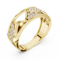 Trellis Crisscross Pavé Diamond Band Ring