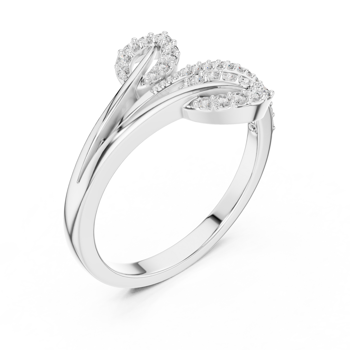Aspen Sprig Silver Ring