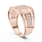 Meridian Pavé Square Openwork Bar Band Ring