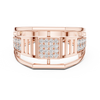 Meridian Pavé Square Openwork Bar Band Ring