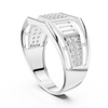 Meridian Pavé Square Openwork Bar Band Ring