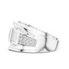 Meridian Pavé Square Openwork Bar Band Ring