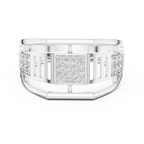 Meridian Pavé Square Openwork Bar Band Ring