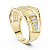 Meridian Pavé Square Openwork Bar Band Ring