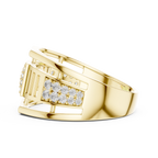 Meridian Pavé Square Openwork Bar Band Ring