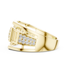 Meridian Pavé Square Openwork Bar Band Ring