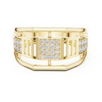 Meridian Pavé Square Openwork Bar Band Ring