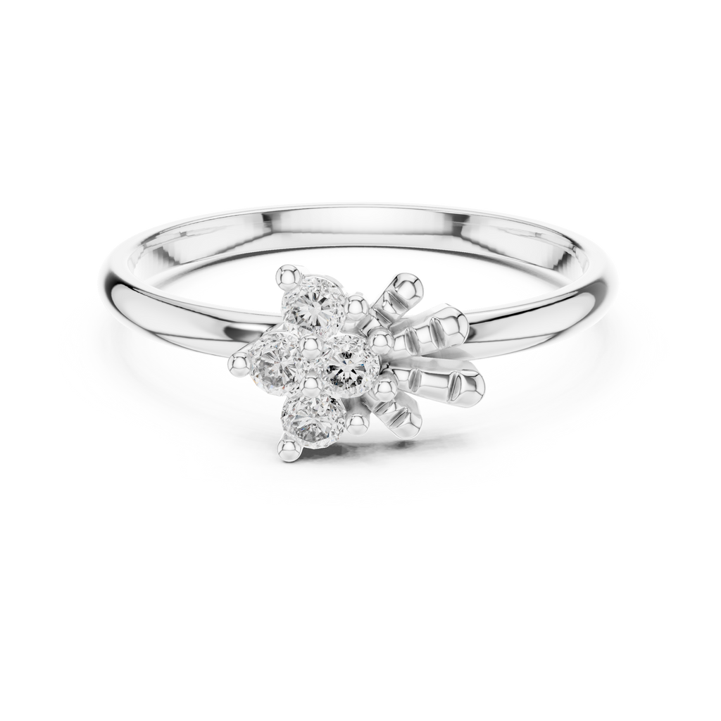 Quattro Cloverleaf Four-Stone Diamond Ring