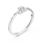 White Gold Trois Trilogy Cluster Diamond Ring