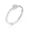 White Gold Trois Trilogy Cluster Diamond Ring