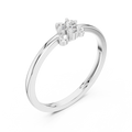 White Gold Trois Trilogy Cluster Diamond Ring