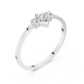 Ascending Trio Diamond Diamond-Frame Ring