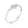 Ascending Trio Diamond Diamond-Frame Ring