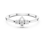 Ascending Trio Diamond Diamond-Frame Ring