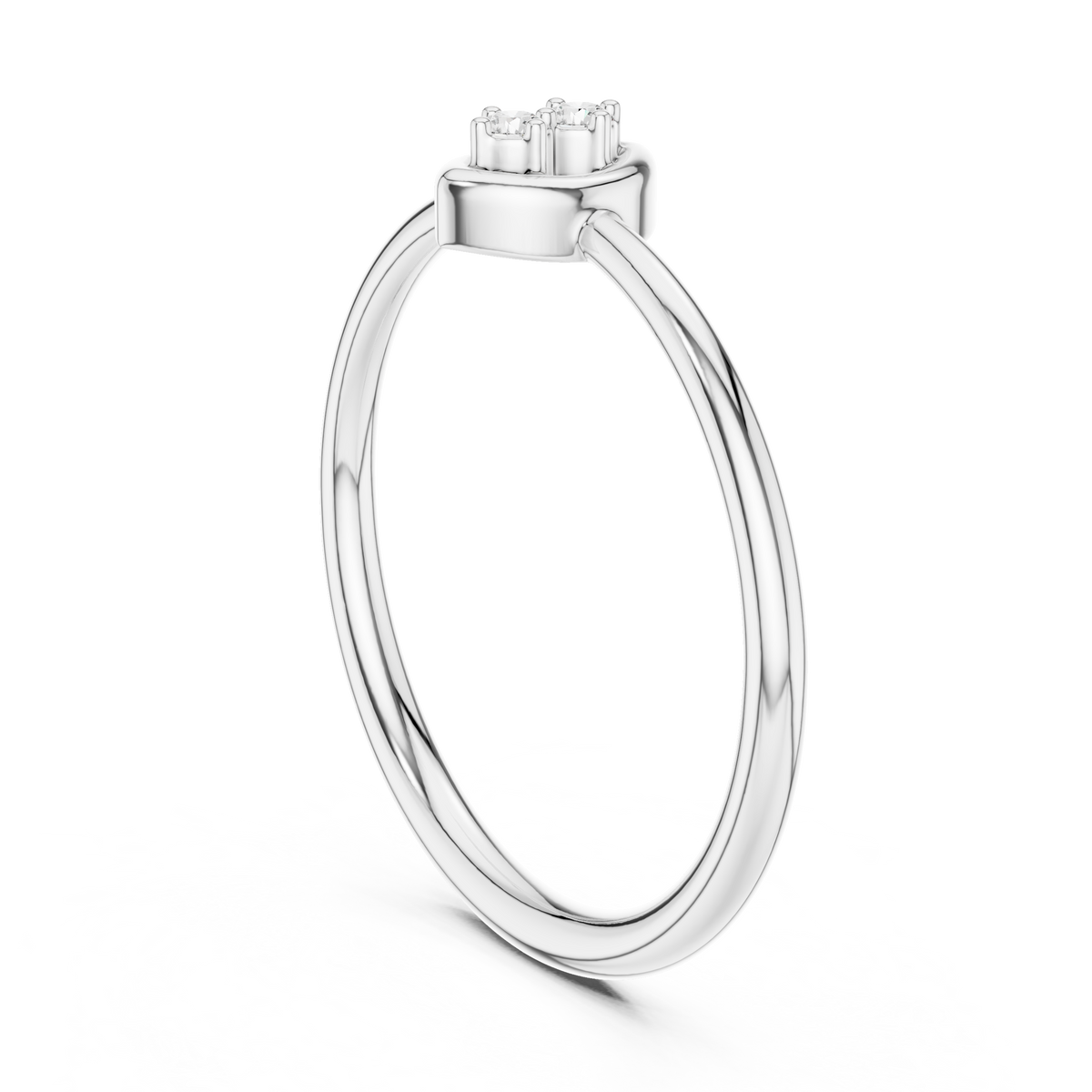Duo Marquise-Frame Two-Stone Diamond Ring
