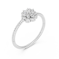 Fiorella Floral Cluster Rope Band Diamond Ring