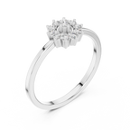 Solaria Open-Centre Floral Halo Diamond Ring