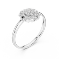 Petalia Scalloped Pavé Cluster Blossom Ring