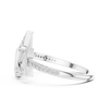 Trigona Geometric Triangle Pavé Diamond Ring