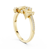 Trigona Geometric Triangle Pavé Diamond Ring