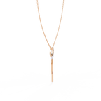 Rose Gold Orbita Dual Drop Diamond Necklace