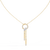 Yellow Gold Orbita Dual Drop Diamond Necklace