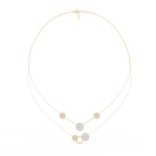 Yellow Gold Celeste Circle Layer Diamond Necklace
