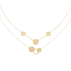 Yellow Gold Celeste Circle Layer Diamond Necklace