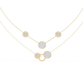 Yellow Gold Celeste Circle Layer Diamond Necklace