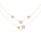 Yellow Gold Celeste Circle Layer Diamond Necklace