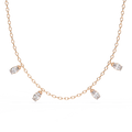 Rose Gold Dewdrop Floating Diamond Necklace
