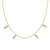 Yellow Gold Dewdrop Floating Diamond Necklace
