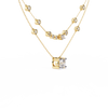 Yellow Gold Lumina Solitaire Layer Diamond Necklace
