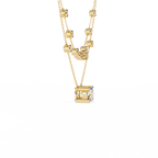Yellow Gold Lumina Solitaire Layer Diamond Necklace