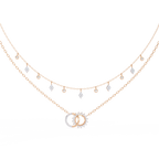 Rose Gold Eternia Interlock Charm Diamond Necklace