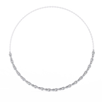 White Gold Graduated Riviera Diamond Necklace