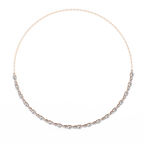 Rose Gold Riviera Graduated Diamond Tennis Necklace