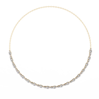 Yellow Gold Riviera Graduated Diamond Tennis Necklace
