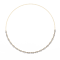 Classic Round and Oval Diamond Necklace