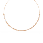 Rose Gold Riviera Graduated Diamond Tennis Necklace