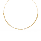 Yellow Gold Riviera Graduated Diamond Tennis Necklace