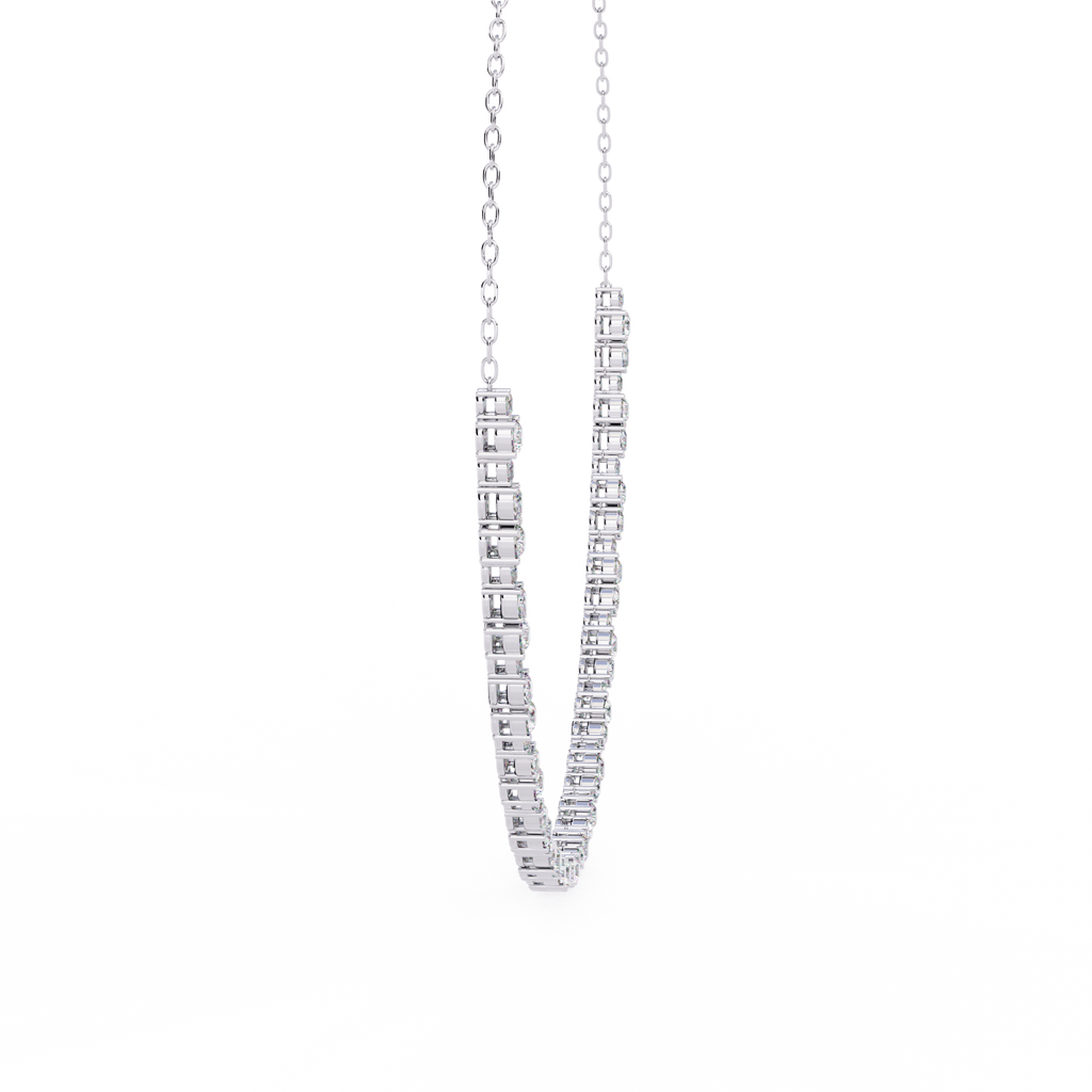 Classic Round and Oval Diamond Necklace