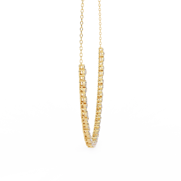 Classic Round and Oval Diamond Necklace
