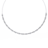 Classic Round and Oval Diamond Necklace