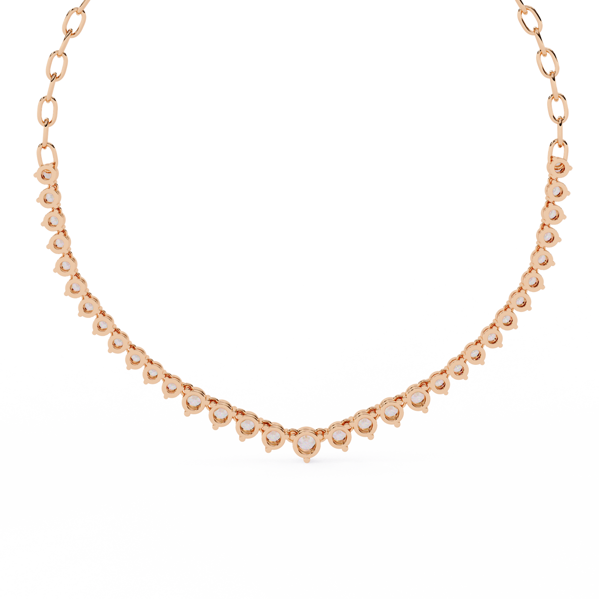 Lab Grown Round Diamond Necklace