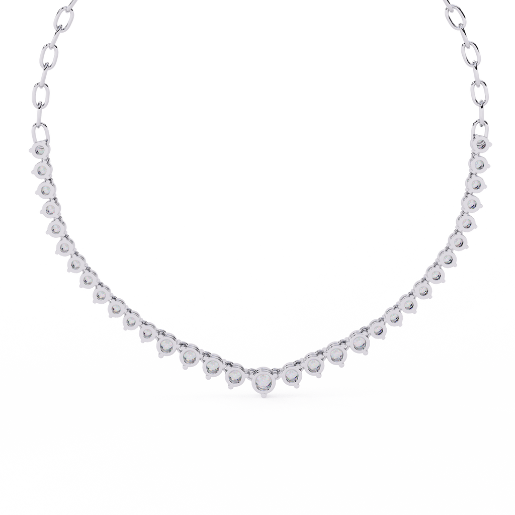 Lab Grown Round Diamond Necklace